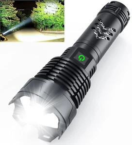 Rechargeable Led Flashlight 120000 High Lumens, Brightest Powerful Handhe - Picture 1 of 12