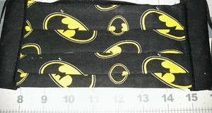 Face Mask, cotton, Superhero Batman logo, nose wire, reversible FREE filter - Picture 1 of 2