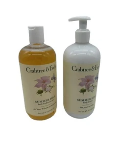 Crabtree & Evelyn SUMMER HILL Loción Corporal y Gel de Baño y Ducha 16.9 OZ NUEVO - Imagen 1 de 2
