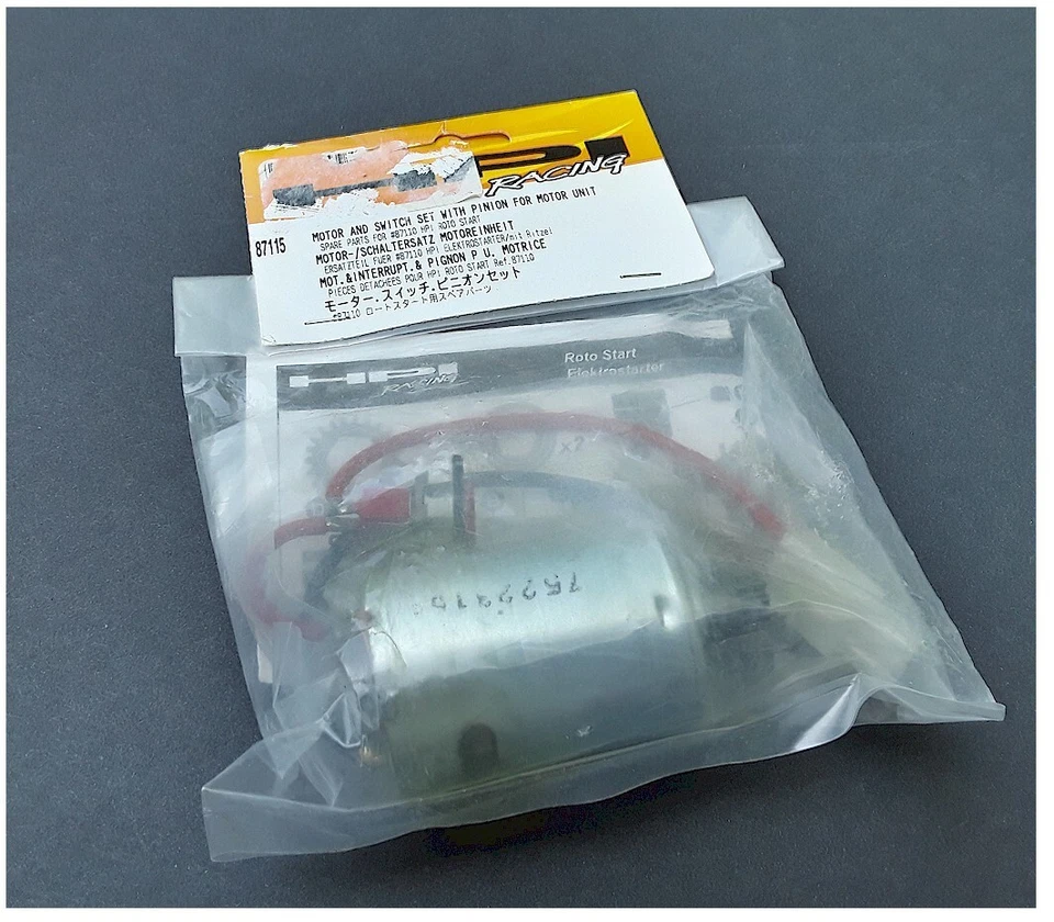 Vintage HPI 87115 Motor / Switch / Pinion for 87110 Roto Start Savage 25 SS ATV - Image 1 of 1