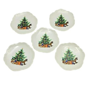 Platos de Navidad vintage de papel Japón o adornos de feliz fiesta doble propósito - Imagen 1 de 8