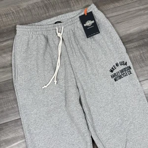Pantalones deportivos clásicos Harley Davidson MKE grises pesados talla grande nuevos con etiquetas 96369 - Imagen 1 de 10