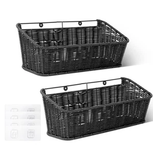Wicker Hanging Basket, 2 Pack Wall Basket for Kitchen, Fruit and Vegetable St... - Picture 1 of 8