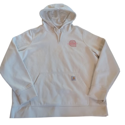 OFF WHITE Felpa con cappuccio Carhartt Youth Rain Defender bianco sporco rosa XL 16 18