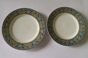 2 Piatti Mikasa San Marco 10 3/4" con cerchi in mosaico - Foto 1 di 8