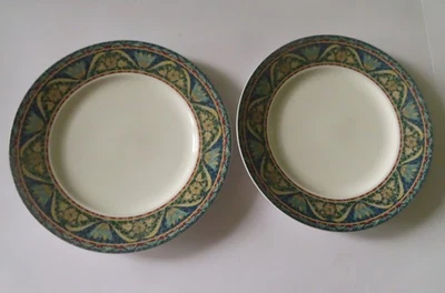 2 platos de cena Mikasa San Marco 10 3/4" con bordes de mosaico Foto 1 de 4