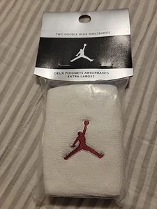 Vintage Nike Air Michael Jordan Jumpman Armbänder Weiß & Rot Brandneu - Bild 1 von 2