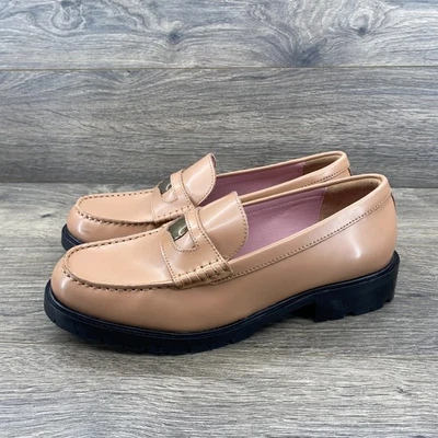 Zapatos mocasines Free People Liv de cuero sin cordones Penny para mujer talla 8,5 EE. UU. / 39 UE Foto 1 de 4