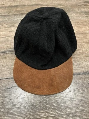 Sombrero de gamuza de lana negro GAP de colección de los 90 dos tonos con correa ajustable Foto 1 de 4