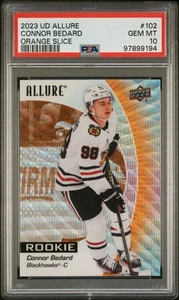 2023 Upper Deck Allure, Connor Bedard #102, Orange Slice - PSA 10 -POP. 50! - Bild 1 von 2