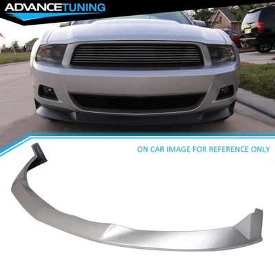 Fits 10-12 Ford Mustang V6 S Style Front Bumper Lip Splitter PU #UX Ingot Silver Foto 1 de 4