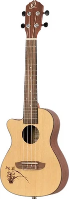 Ortega Guitars Bonfire Series Concert Size Left-Handed Ukulele Natural Finish - Image 1 of 4