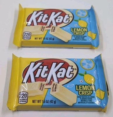 Kit Kat Lemon Crisp Wafers Lemon Creme Spring Limited Edition BB 12/2025 2-Pack - Image 1 of 4