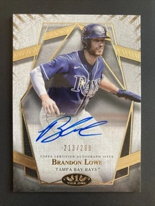 Brandon Lowe  2022 Topps Tier One Prime Performers Auto /299 #PPA-BL - Picture 1 of 2