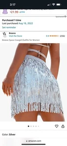 Sliver Sparkle Skirt - Size Large - Picture 1 of 1