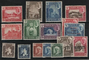 ADEN Kathiri State of Seiyun etc. Some overprints. MLH. - Picture 1 of 2