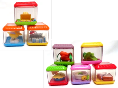 Lote de substituição Fisher-Price PEEK-a-BLOCK: ALIMENTOS E VEÍCULOS - Imagem 1 de 4