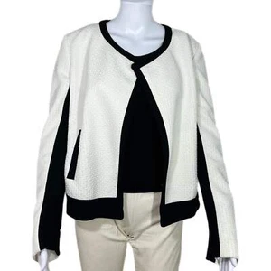 PRE-OWNED - Ann Taylor Ivory and Black Jacket Size Small - Picture 1 of 4