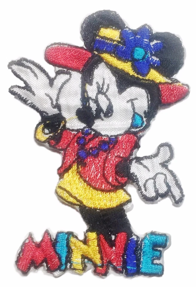 Disney Minnie Mouse Diva Dress Up Iron On 2  Inch Wide Embroidered Patch - Image 1 of 1