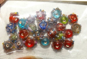 Lampwork Perlen 10 Gramm 6 mm Mix *Neu* - Bild 1 von 4