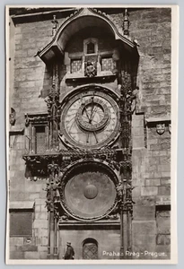 RPPC Prague Anatomical Clock Czech Republic Czechia c1930s - Picture 1 of 2