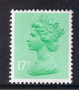 SG X951 GB QEII Machin Definitive Stamp 17p Light Emerald PP MNH - Picture 1 of 1