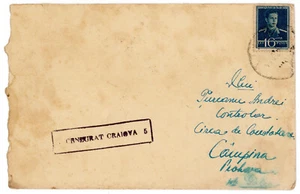 Romania, 1944, WWII Censored Cover, Campina - Craiova stamps - Picture 1 of 2