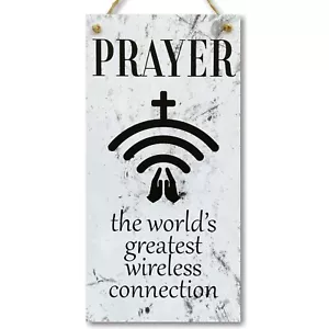 CARISPIBET Prayer the world's greatest connection home decor religious - Picture 1 of 6