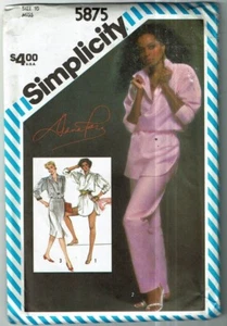 Simplicity #5875 VTG Diana Ross Pants-Skirt-Top or Tunic Pattern Size: 10 UC - Picture 1 of 2