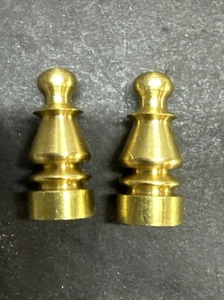 NEW OLD STOCK SOLID BRASS UNFINISHED WITH 1/4-27 THREAD AND 1 INCH TALL 2 PCS - Picture 1 of 9