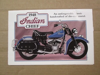 Danbury Mint Brochure 1948 Indian Chief Motorcycle - Image 1 of 2