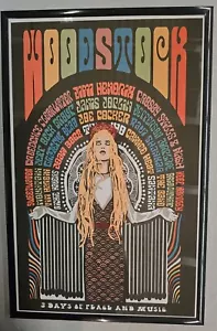 Poster concerto incorniciato Woodstock - Foto 1 di 2