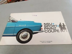 1964 NSU SPORT PRINZ Original Sales Brochure - Picture 1 of 7