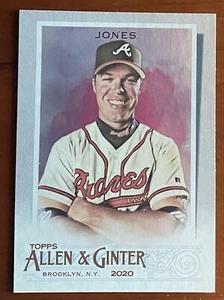 2020 Topps Allen Ginter Hotbox Silver Portrait CHIPPER JONES #76 HOF Braves - Picture 1 of 2