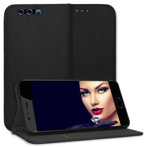 Custodia protettiva a libro per Huawei P10 Plus Cover Bookstyle Case nero - Foto 1 di 10