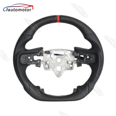 Volante personalizado de cuero negro para Chevrolet Silverado 1500 2500 3500 2019+ Foto 1 de 4