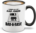 shop4ever I Keep All My Jokes in the Dad-A Base Novelty Ceramic Black Handle 