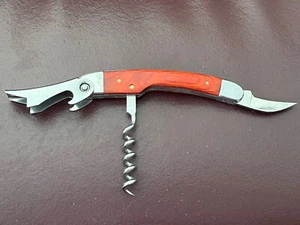 Vintage KUNDE FAMILY ESTATE NAPA VALLEY ~ Holz Korkenzieher Flaschenöffner/Messer - Bild 1 von 5