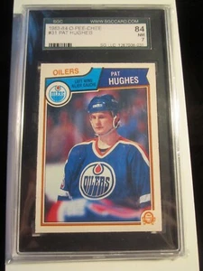 1983 PAT HUGHES O PEE CHEE HOCKEY CARD #31 SGC GRADED 84 NM 7 - Picture 1 of 2