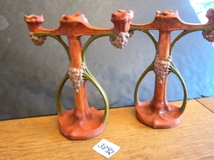Paar Jugendstil Kandelaber/Kerzenhalter, Julian Dressler Österreich - Bild 1 von 12