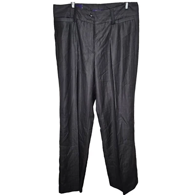 Bogari Women's Size 8 Pinstripe Pants Grey Dress Work - Image 1 of 4