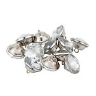  Diamante Crystal Clear Upholstery Buttons 22 mm Loop Back Headboard Sofa Chair