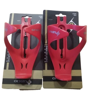 Origin8 Fiber-Wing red bottle cages 20 grams ,27 grams 2 bottle cages new USA - Picture 1 of 2