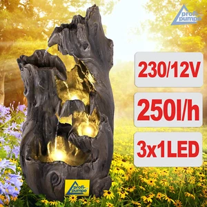 GARTENBRUNNEN ZEN BRUNNEN ZIMMERBRUNNEN SPRINGBRUNNEN KASKADENBRUNNEN LED 230V - Bild 1 von 7