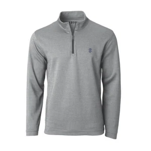 Nuevo Sudadera IZOD Para Hombre Natural Elastizado 1/4 Cremallera Cuello Falso Gris - Imagen 1 de 1