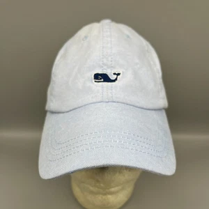 Cappello Vineyard Vines uomo blu Chambray berretto preppy indossato invecchiato rotto - Foto 1 di 7