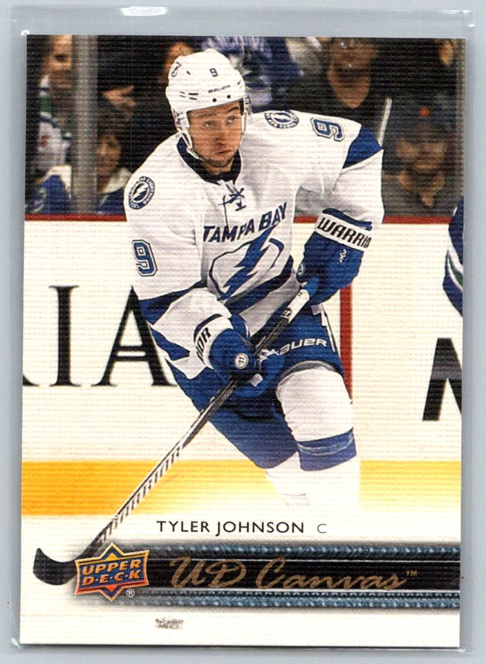 2014-15 Upper Deck #C196 Tyler Johnson Tampa Bay Lightning Canvas Hockey Card - Image 1 of 2