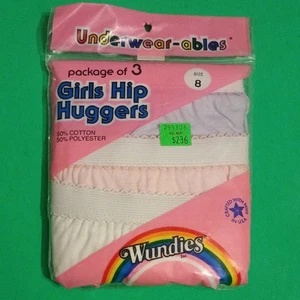 Wundies Vintage Girls Hip Hugger Underwear Panties Size 8 NOS 3 Pack 70s 80s 90s - Picture 1 of 9
