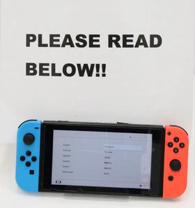 Nintendo Switch Console with Neon Red & Neon Blue Joy-Cons HAC-001(-01) *READ* - Picture 1 of 12