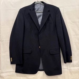 Stafford Blazer Herren XL schwarz gold Schild Wappen Knöpfe klassisch gefüttert Mantel - Bild 1 von 12